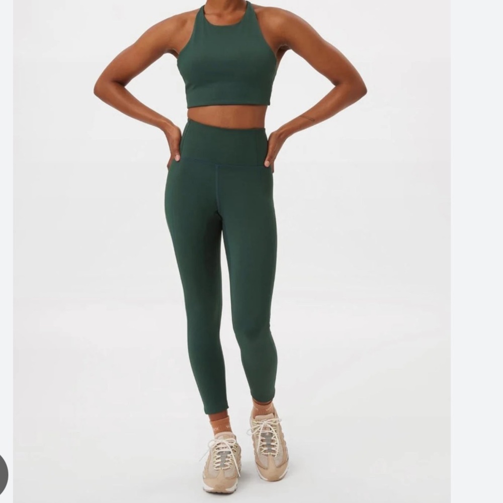 Girlfriend Collective Moss Green High-Rise Leggings